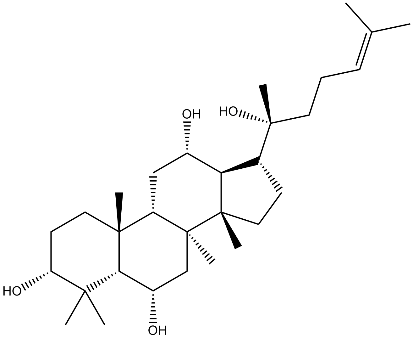 Protopanaxatriol Chemical Structure