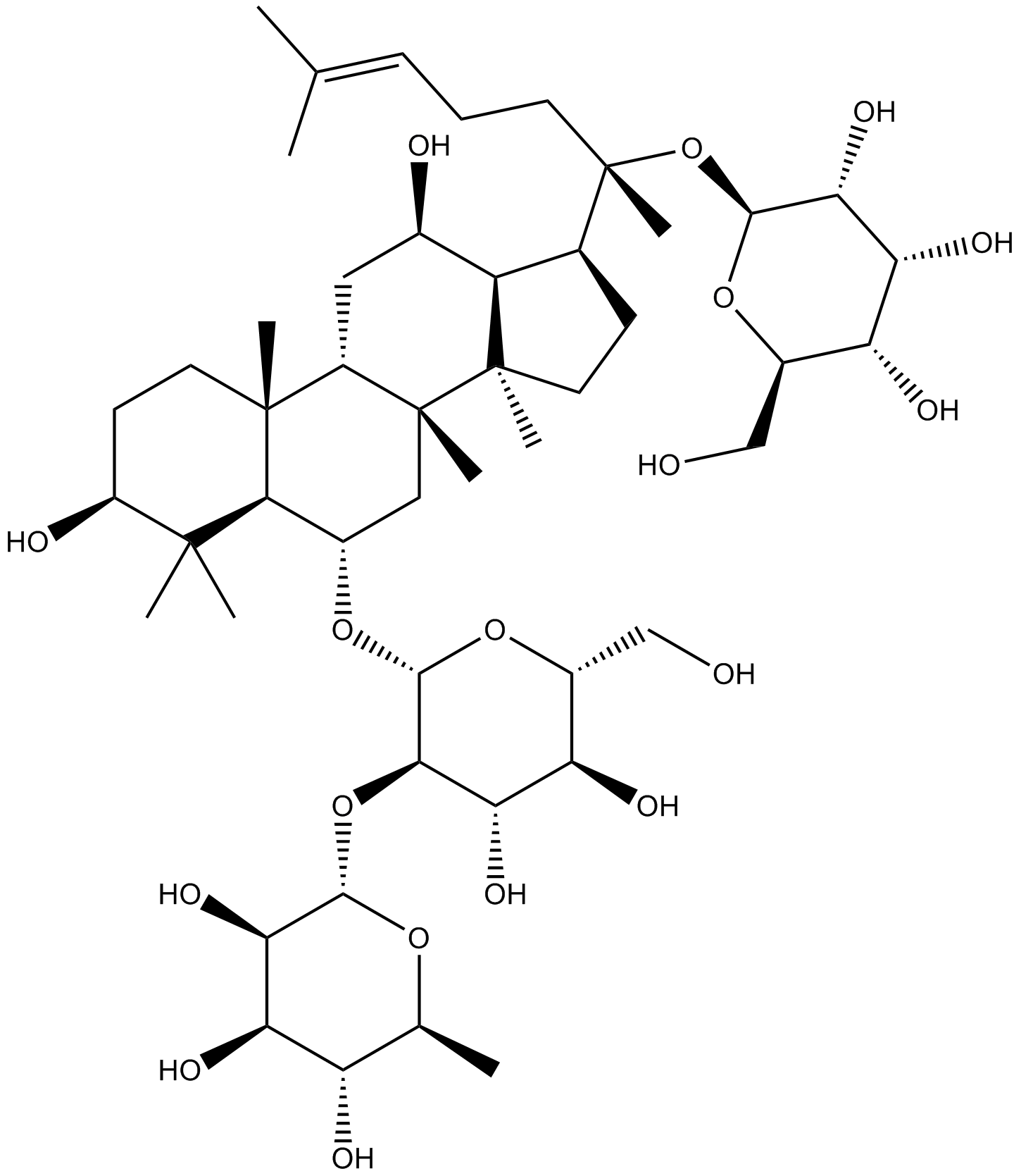 Ginsenoside Re Chemical Structure