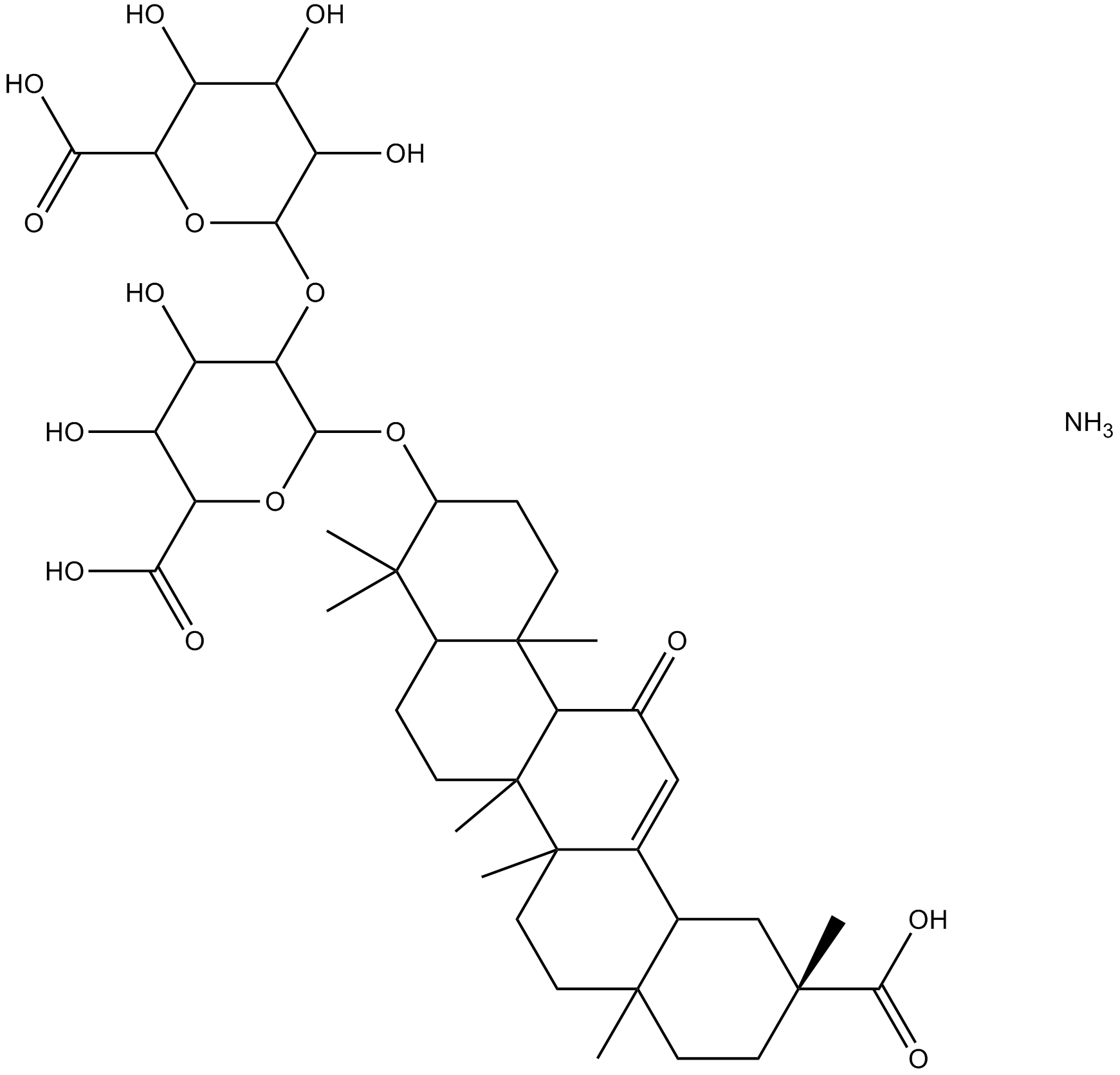 Monoammoniumglycyrrhizinate Chemical Structure