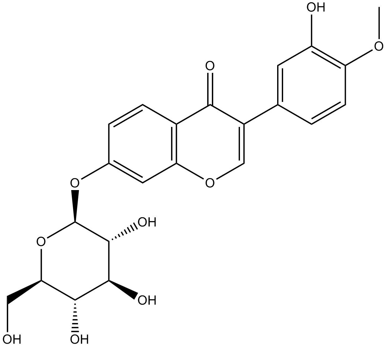 Calycosin-7-glucoside Chemical Structure