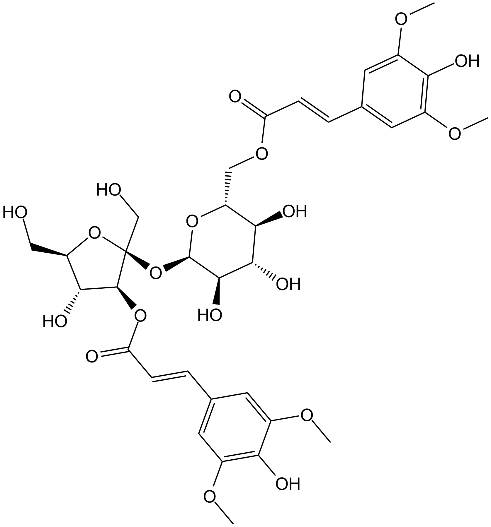 3, 6′-Disinapoyl Sucrose Chemical Structure