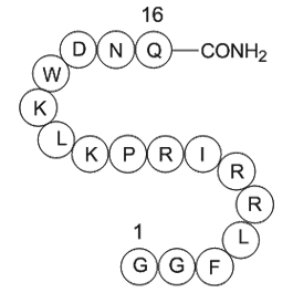 Dynorphin (2-17), amide, porcine Chemical Structure