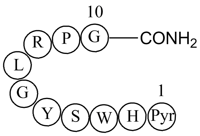 Luteinizing hormone releasing hormone human acetate salt (LHRH) Chemical Structure